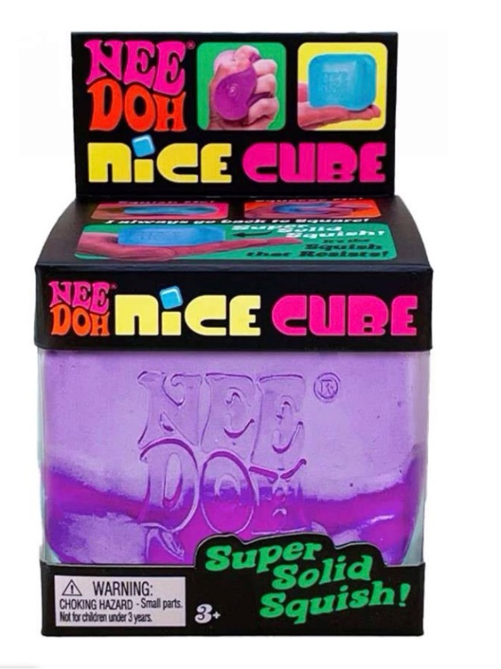 NeeDoh Nice Cube Super Solid Squish - Purple
